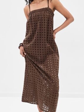 Shop bop Camille Maxi Dress in color shaved chocolate with Spaghetti Straps